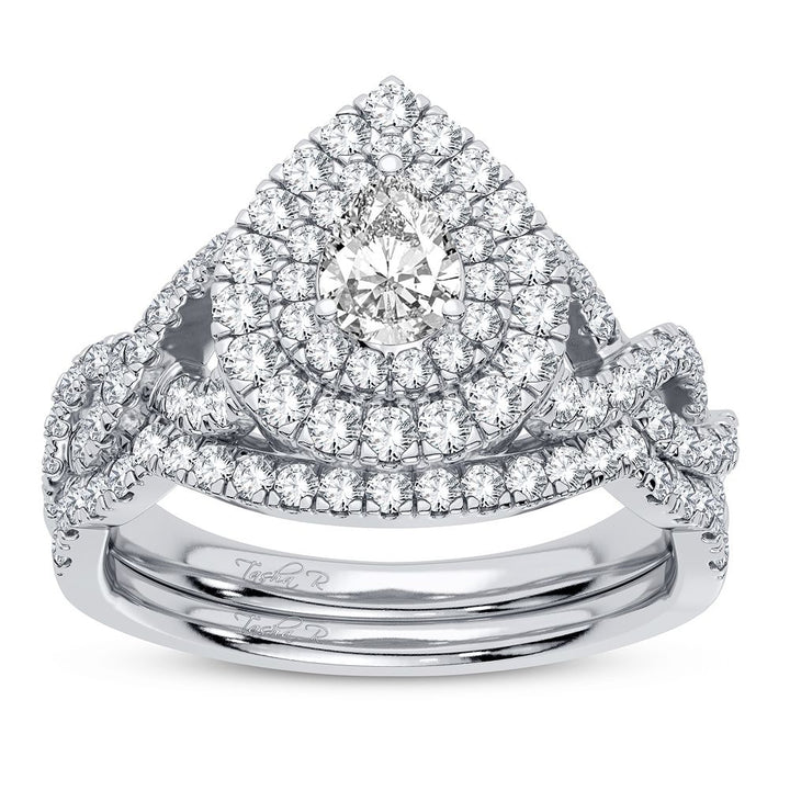 14k White Gold 1.03CT Lab Diamond Womens Engagement Ring