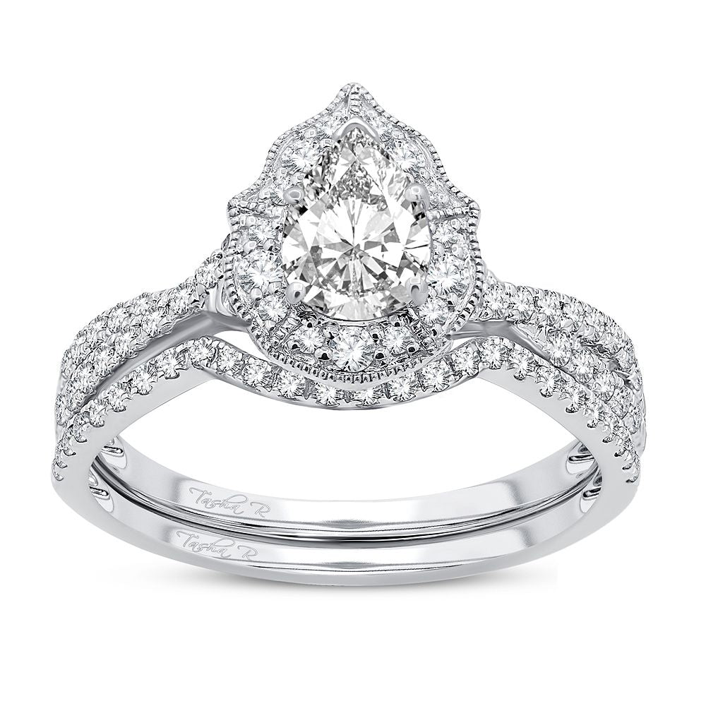 Timeless 14k White Gold 1CT Lab Diamond Engagement Ring