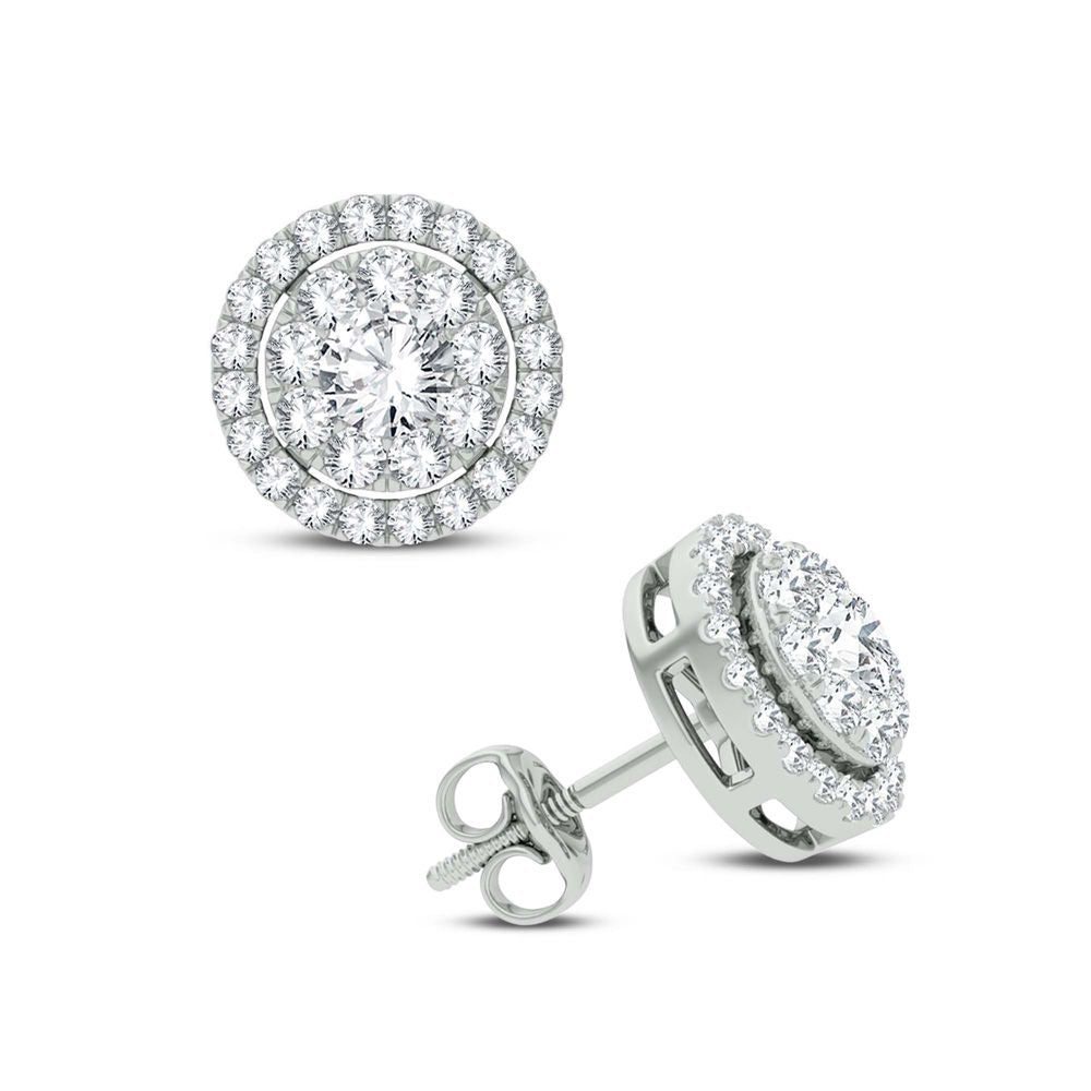 Sparkling 1.50ct Lab Diamond Earrings in White Gold