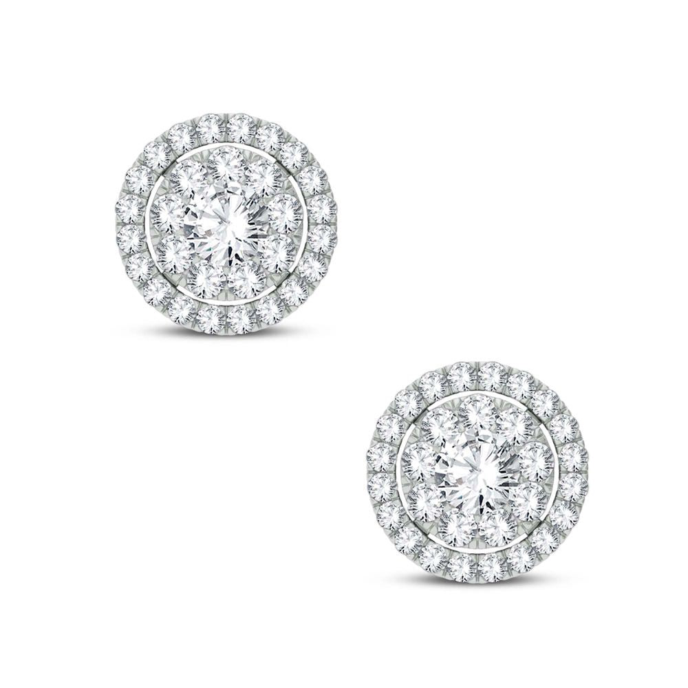 Sparkling 1.50ct Lab Diamond Earrings in White Gold