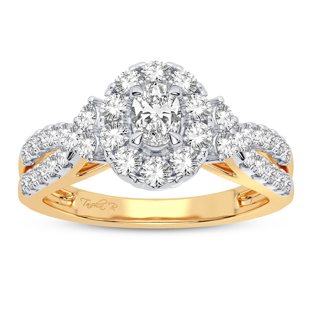 Luminous 14k Yellow Gold 1ct Lab Diamond Engagement Ring