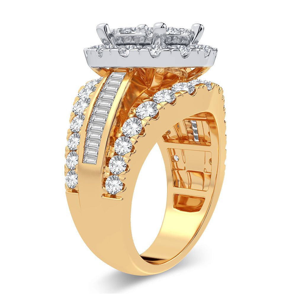 Luminous 14K Yellow Gold Lab-Grown Diamond Engagement Ring (2.85CT)