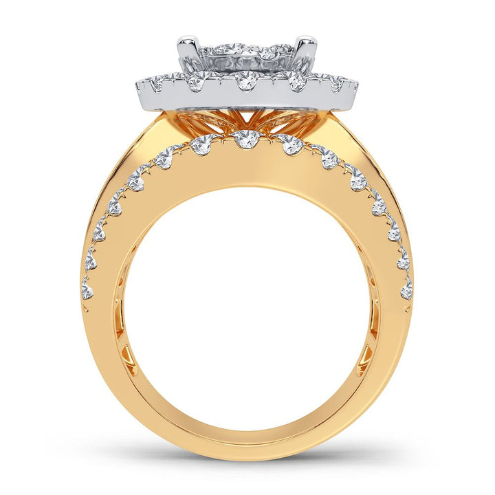 Luminous 14K Yellow Gold Lab-Grown Diamond Engagement Ring (2.85CT)