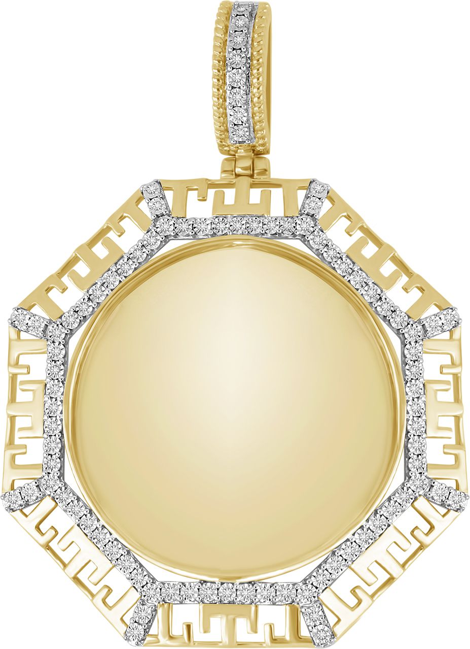 10K Yellow Gold 0.25ct Diamond Memory Pendant