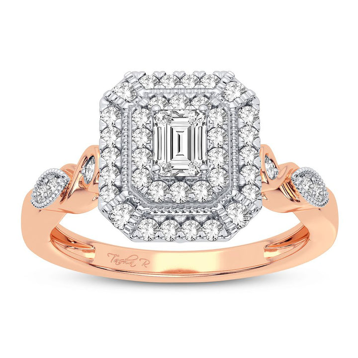 Romantic Rose Gold Lab Diamond Engagement Ring