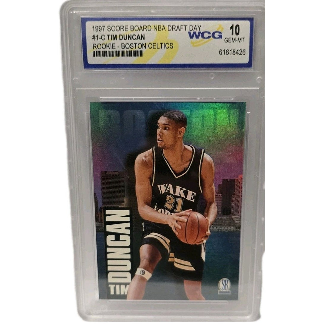 1997 Score board NBA draft day #1-C Tim Duncan WCG 10 gem-mint