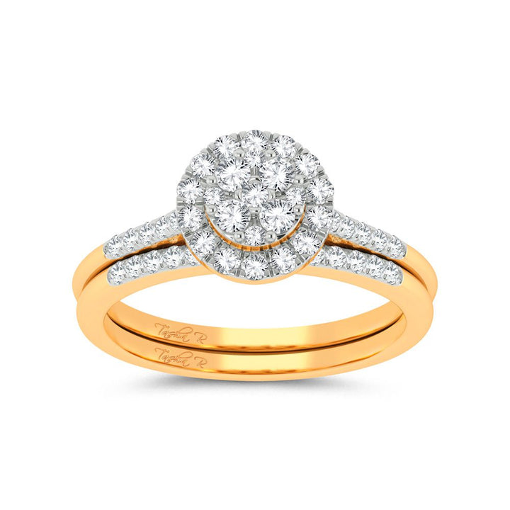 10k Yellow Gold 0.50ct Lab Diamond Womens Bridal Ring