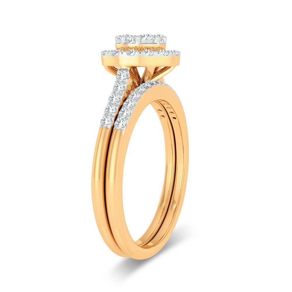10k Yellow Gold 0.50ct Lab Diamond Womens Bridal Ring