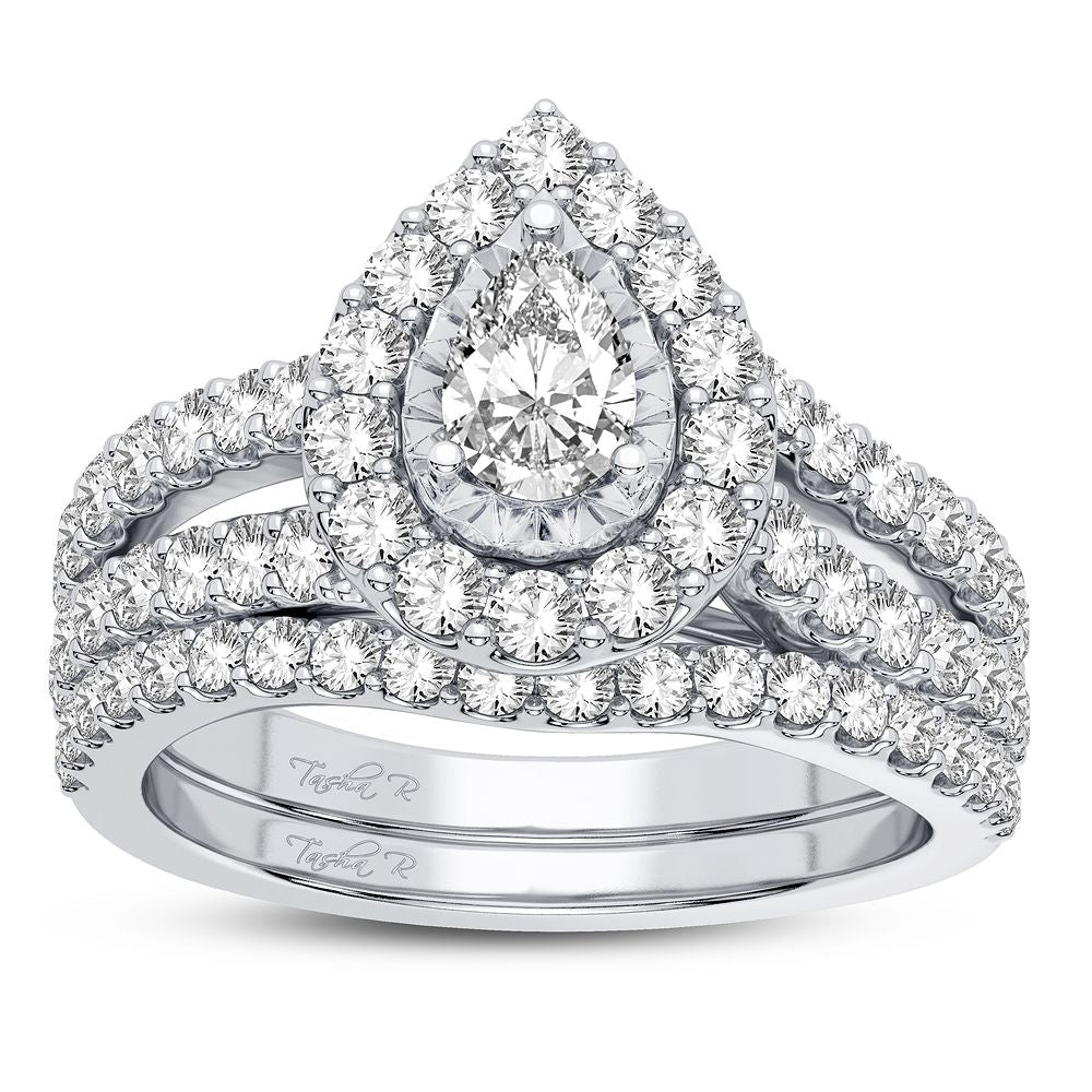 14k White Gold 1.50CT Lab Diamond Engagement Ring Brilliance