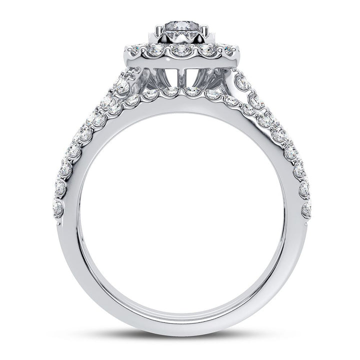 14k White Gold 1.50CT Lab Diamond Engagement Ring Brilliance