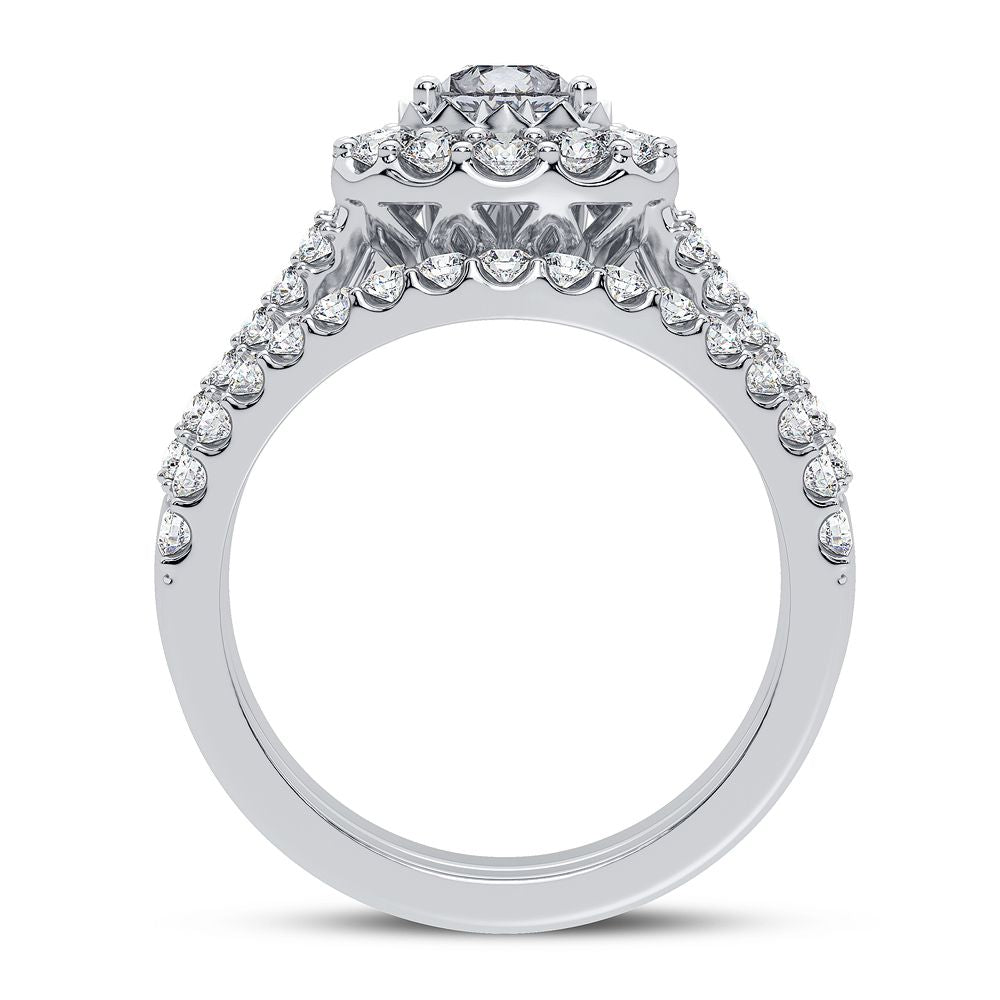 Brilliant 14K White Gold Lab Diamond Engagement Ring (2.00CT)