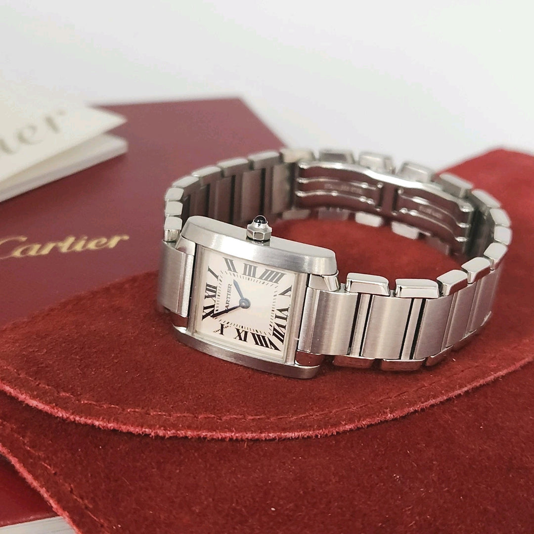 Beautiful Cartier Tank Francaise SM 2384 Quartz Women's Watch