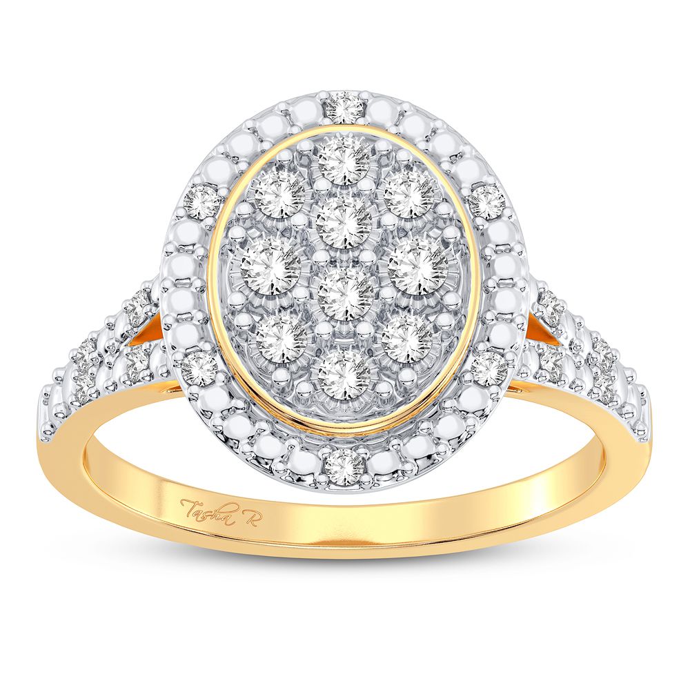 Chic 10k Yellow Gold Diamond Accent Womens Ring