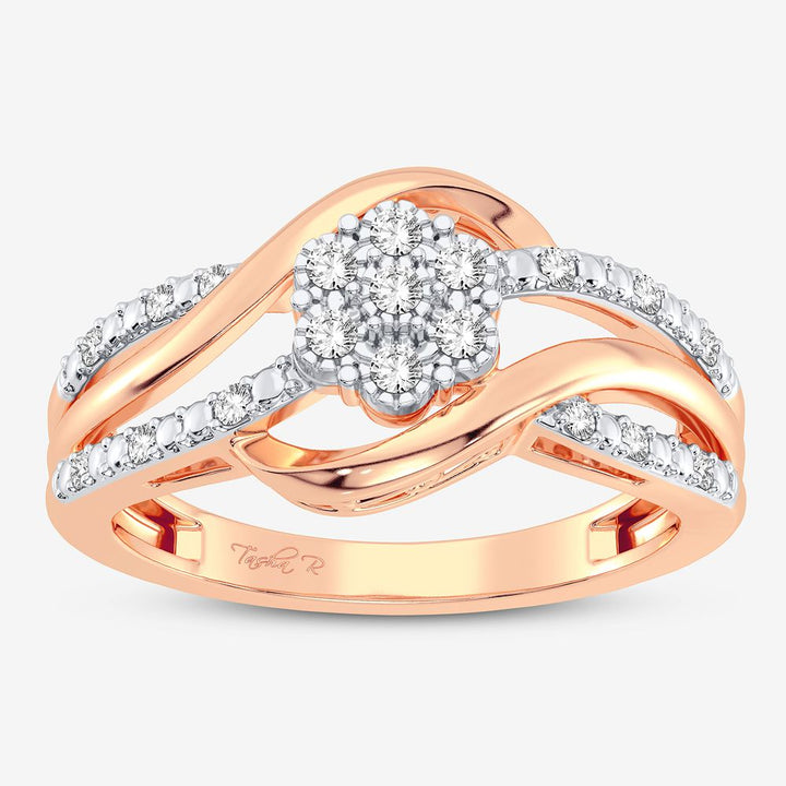 10K Rose Gold 0.10CT Diamond Ring