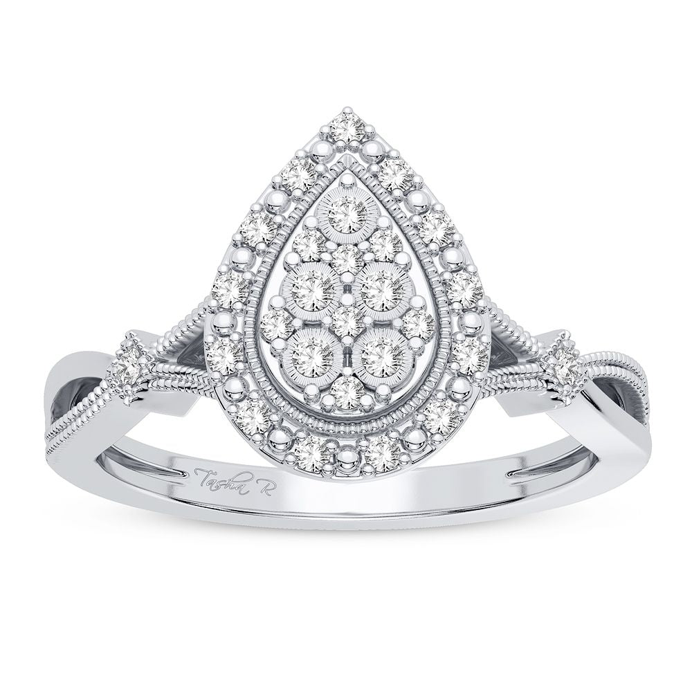 Exquisite 10K 0.13CT DIAMOND RING