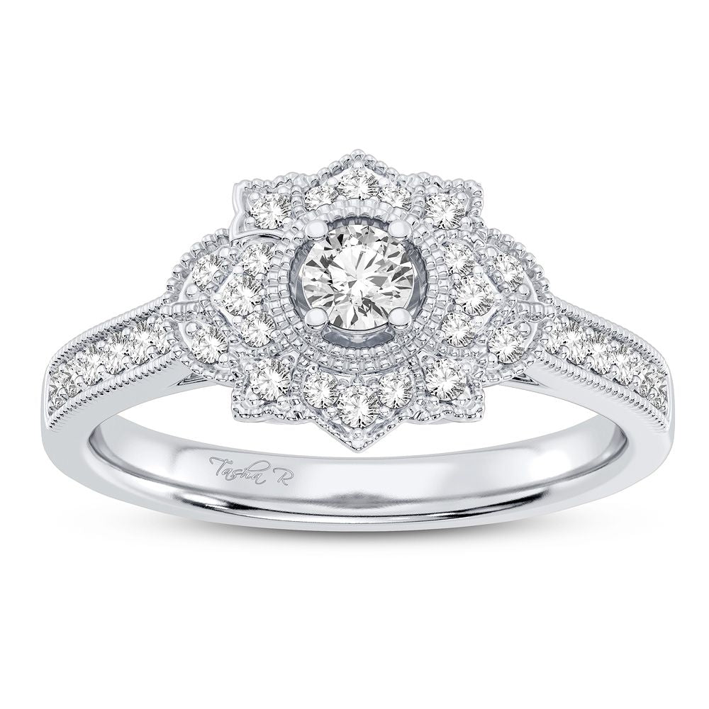 Chic 0.33CT Diamond Ring in Pristine White Gold
