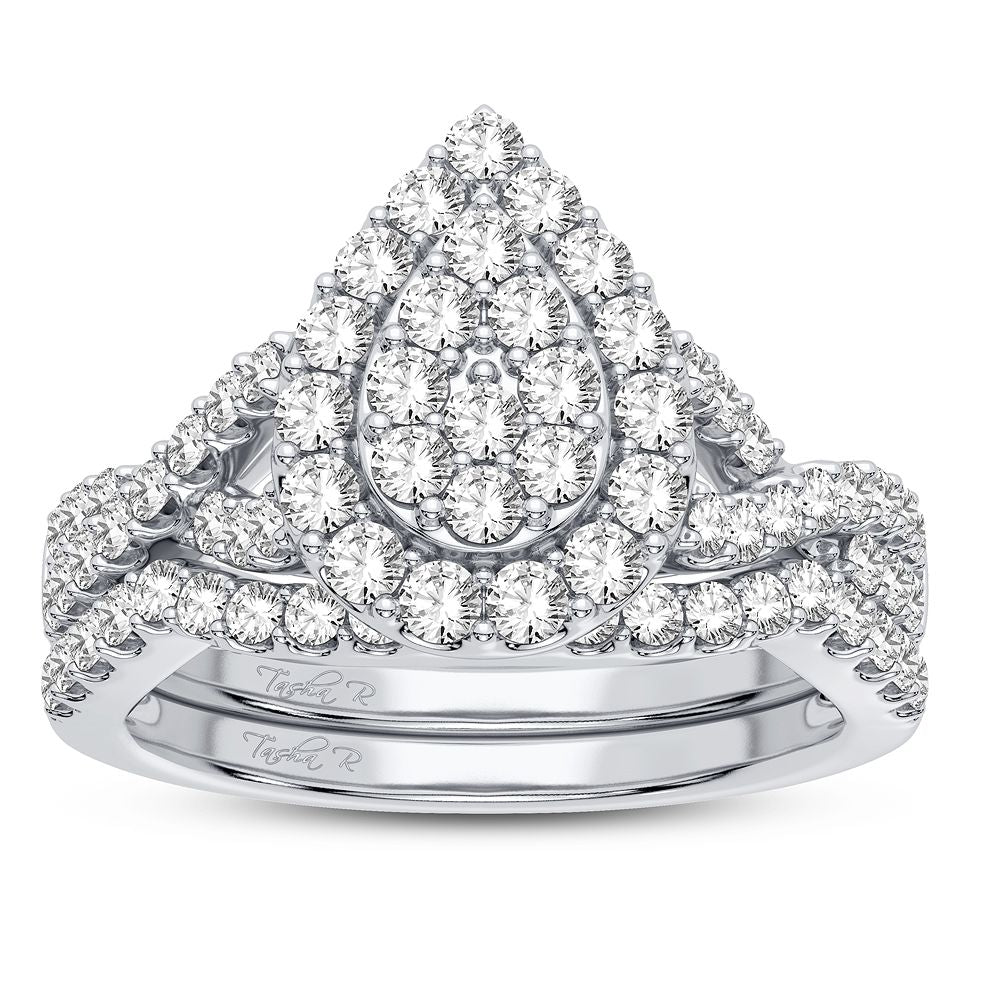 Brilliant 1CT Lab Diamond Bridal Ring in White Gold