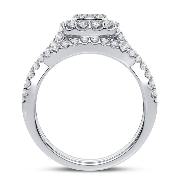 Brilliant 1CT Lab Diamond Bridal Ring in White Gold
