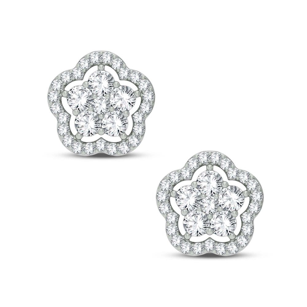 Sparkling 1.50ct Lab Diamond Earrings in White Gold
