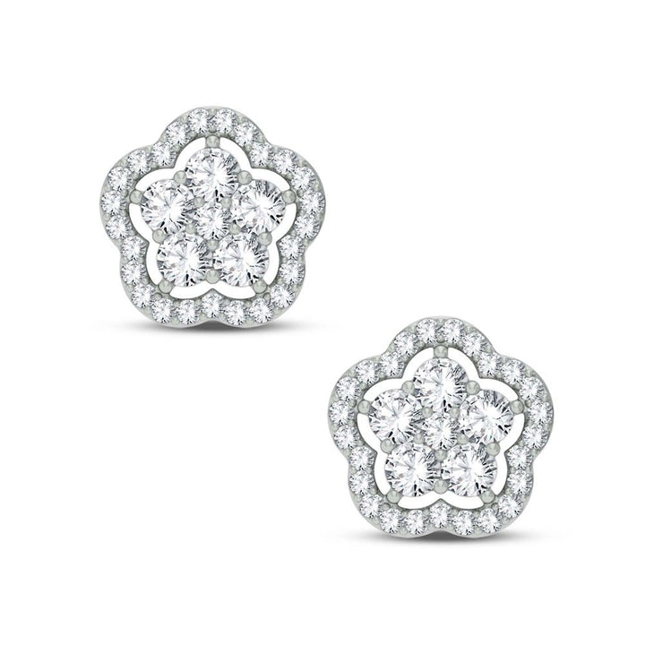 Sparkling 1.50ct Lab Diamond Earrings in White Gold