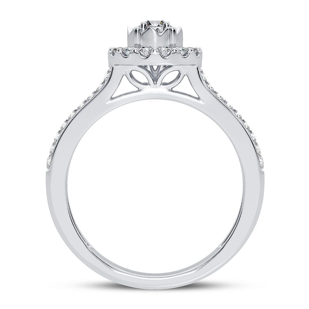Timeless 10K Yellow Gold 0.50CT Lab Diamond Engagement Ring