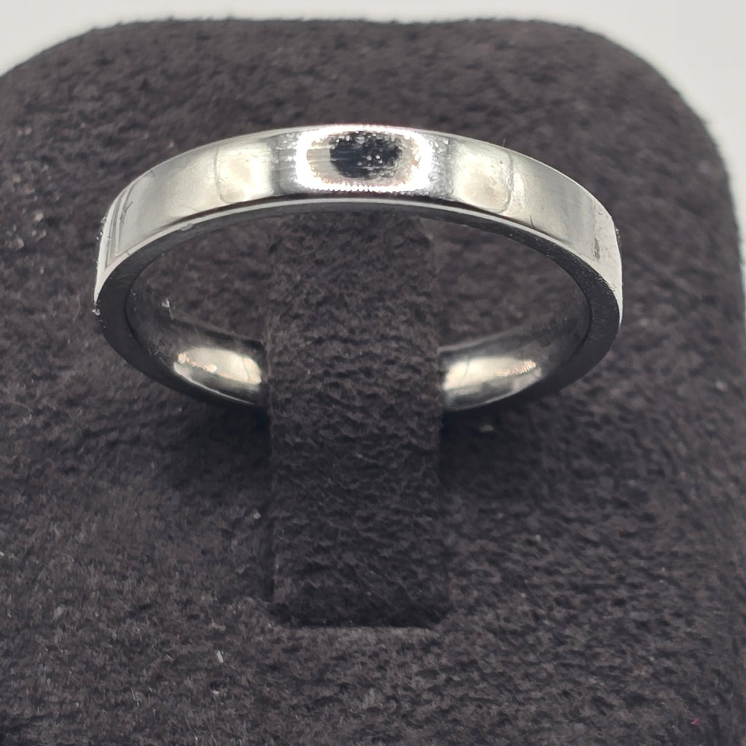 14K White Gold Comfort Fit Wedding Band Ring Size 7 Polished 3.2mm