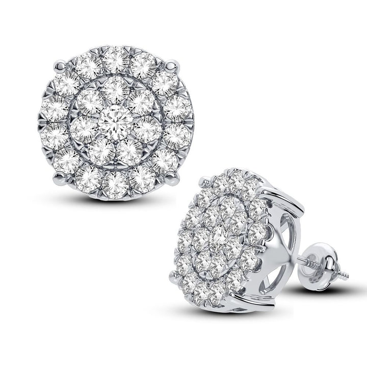 Brilliant 14k White Gold Lab Diamond Stud Earrings (2.00 CT)