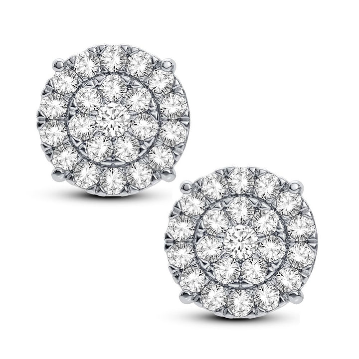 Brilliant 14k White Gold Lab Diamond Stud Earrings (2.00 CT)