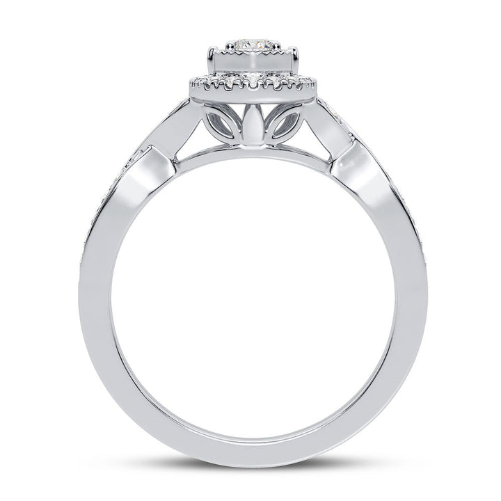 Timeless 10k White Gold Lab Diamond Engagement Ring (0.33CT)