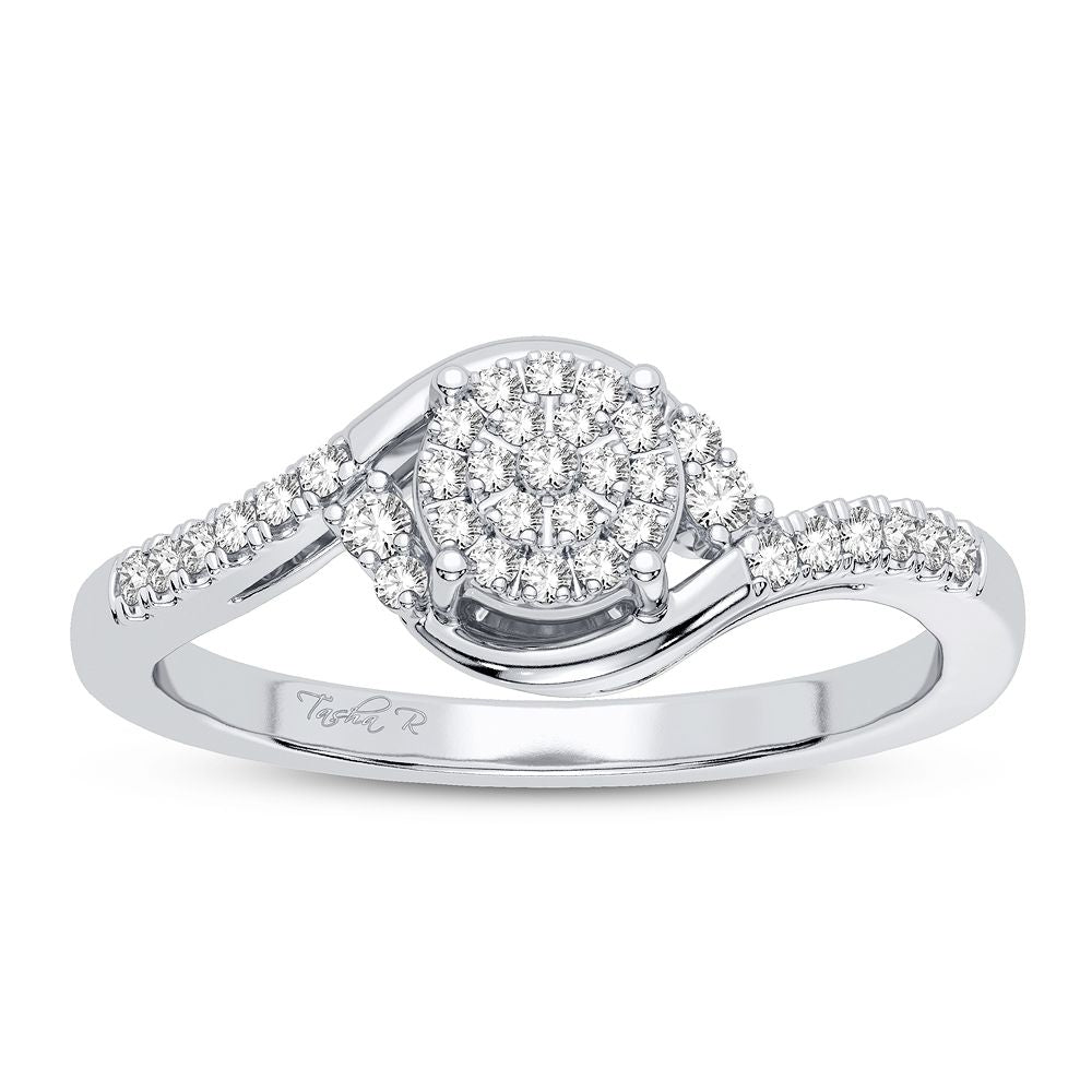 Sparkling 0.15CT Diamond Promise Ring in White Gold