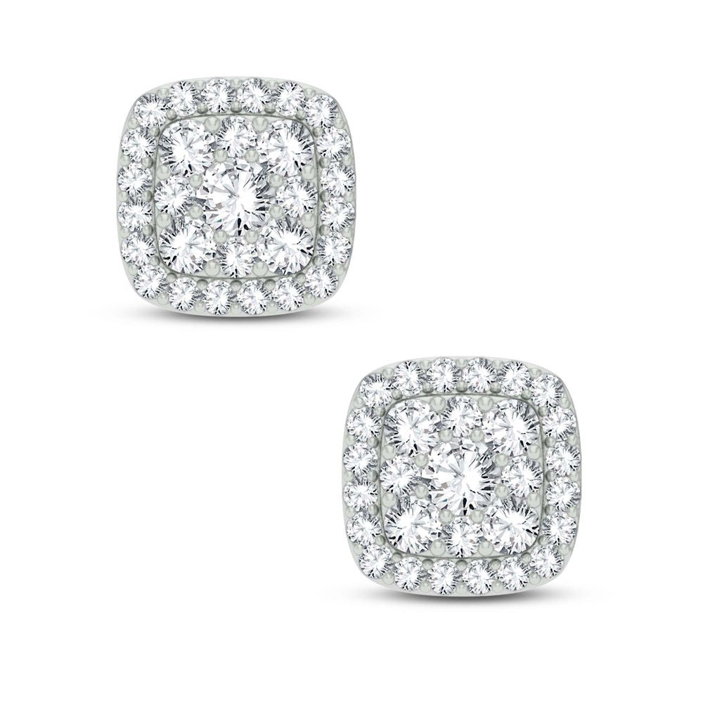 Brilliant 14k White Gold 1.25ct Lab Diamond Stud Earrings