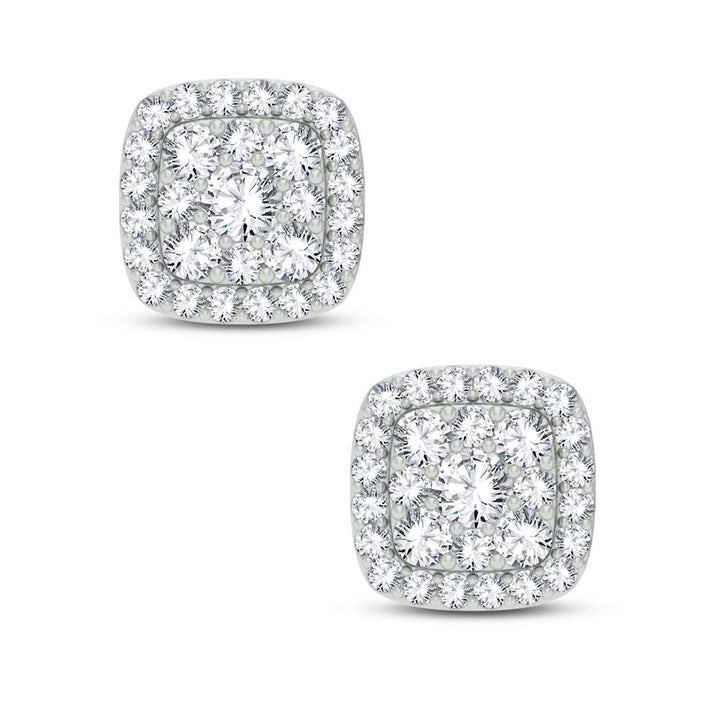 Brilliant 14k White Gold 1.25ct Lab Diamond Stud Earrings