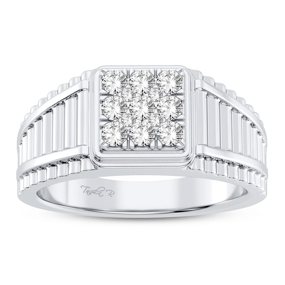 14K White Gold 0.50CT Diamond Ring