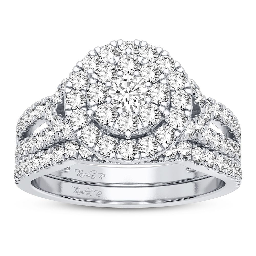 10k White Gold Lab Diamond Bridal Ring (1.00CT Brilliance)