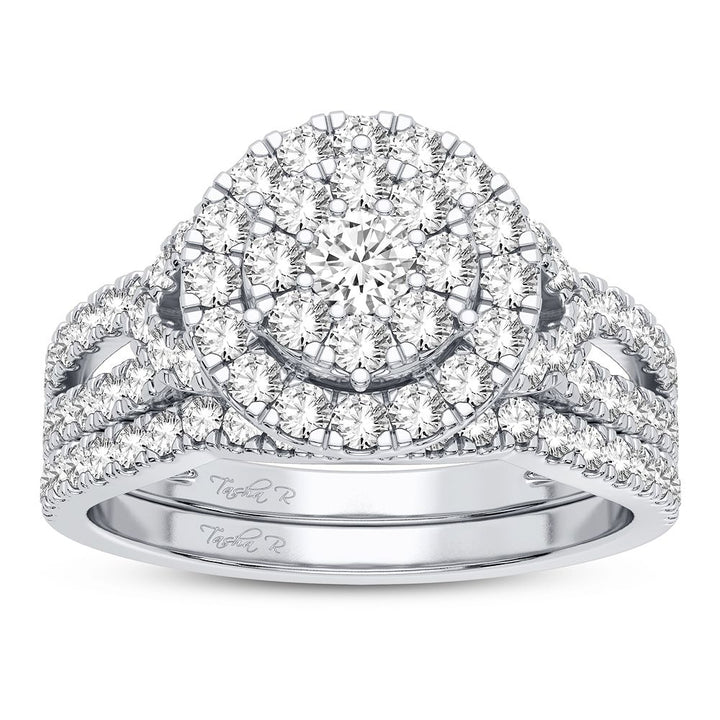10k White Gold Lab Diamond Bridal Ring (1.00CT Brilliance)