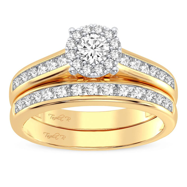 14K Yellow Gold 0.75CT Lab Diamond Womens Engagement Ring