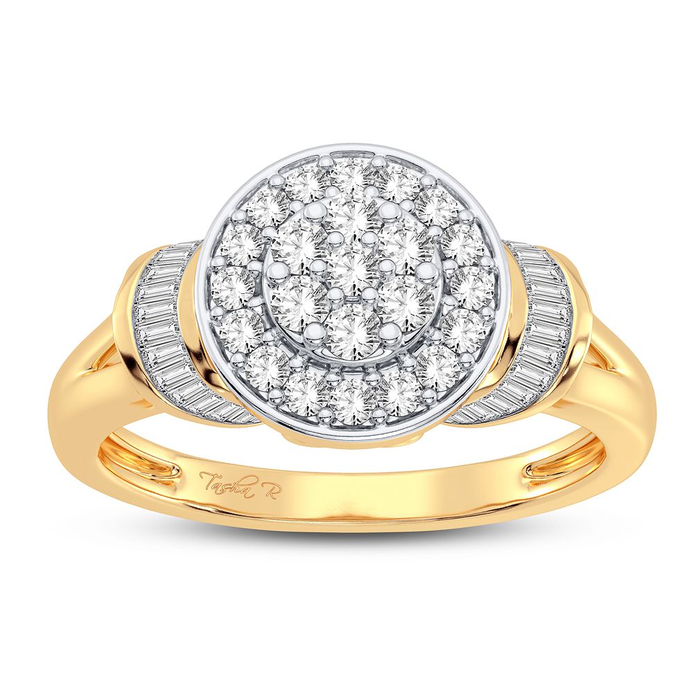 Luminous 10k Yellow Gold 0.50CT Diamond Womens Statement Ring