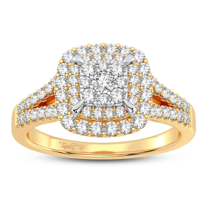 10k Yellow Gold 0.50CT Lab Diamond Womens Engagement Ring