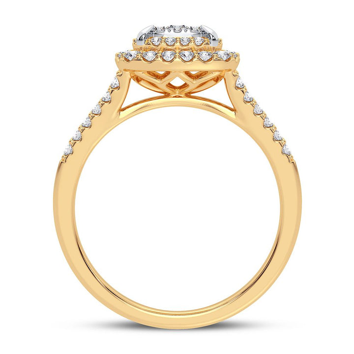 10k Yellow Gold 0.50CT Lab Diamond Womens Engagement Ring