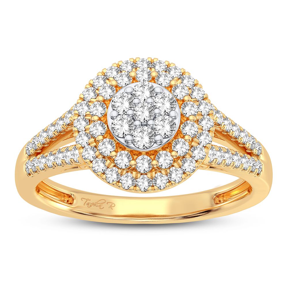 10k Yellow Gold 0.50CT Lab Diamond Engagement Ring for Her
