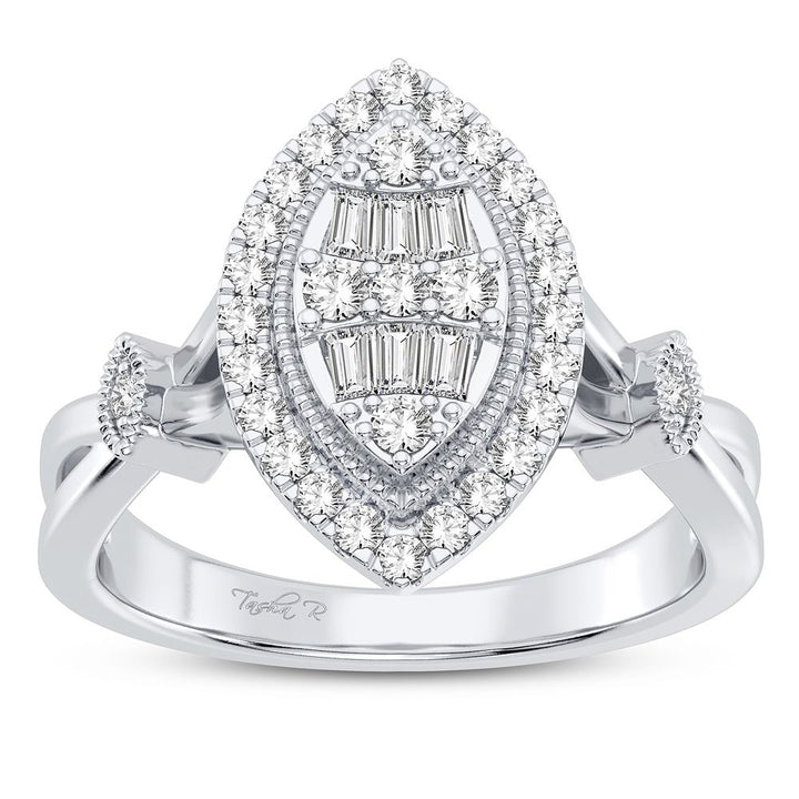 10k White Gold Lab Diamond Womens Engagement Ring (0.33CT)