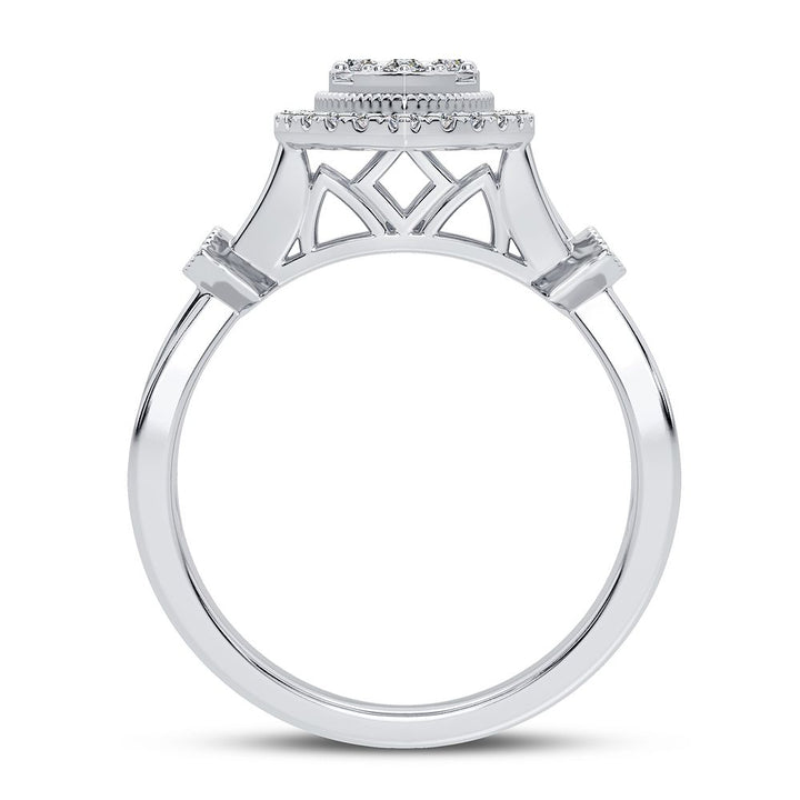 10k White Gold Lab Diamond Womens Engagement Ring (0.33CT)