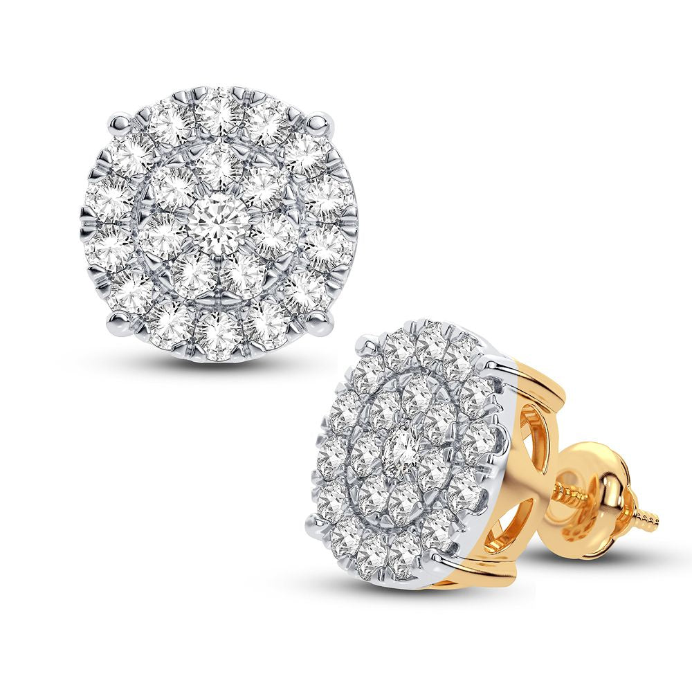 Sparkling 1CT Diamond Earrings in Classic 10k Yellow Gold