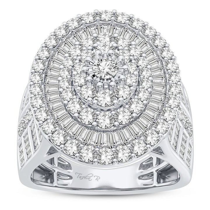 Chic 10k White Gold 2CT Lab Diamond Womens Fashion Ring