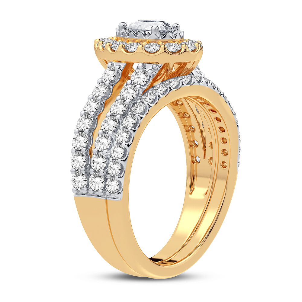 14K Yellow Gold 1.50CT Lab Diamond Engagement Ring