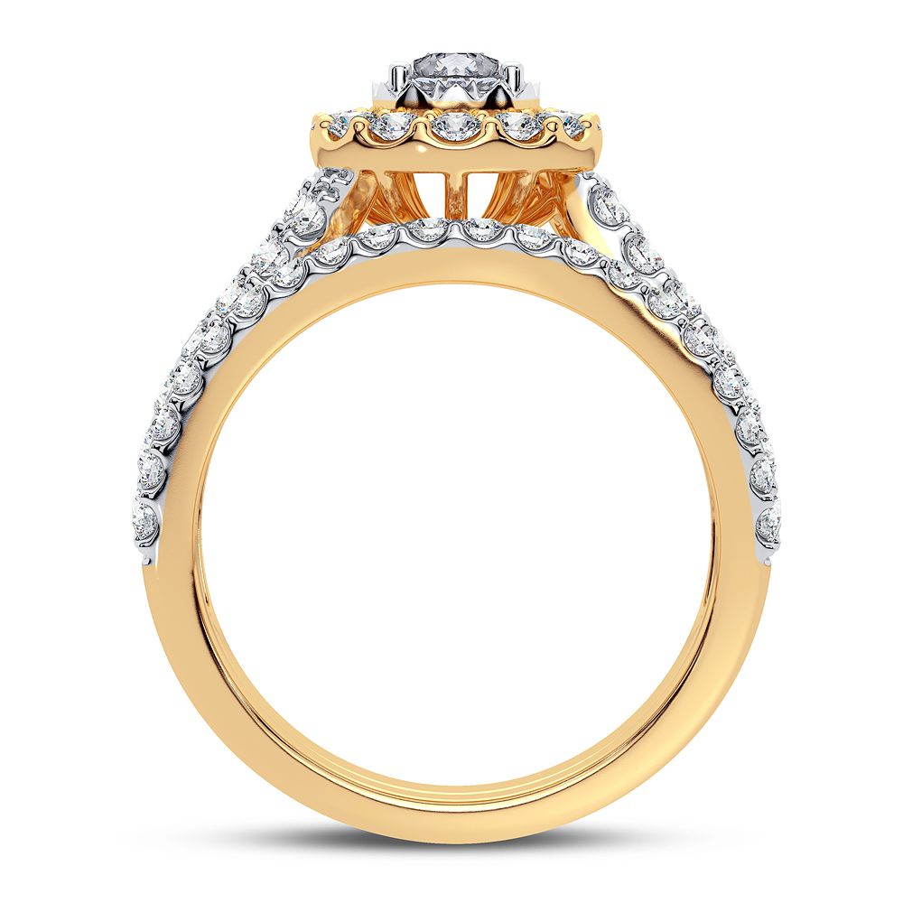 14K Yellow Gold 1.50CT Lab Diamond Engagement Ring