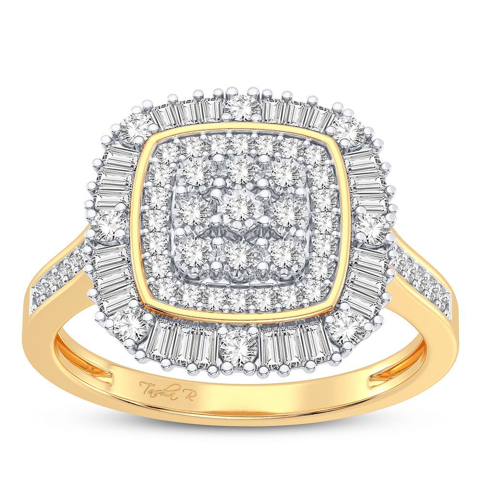 Chic 10k Gold 0.20CT Diamond Statement Ring for Her