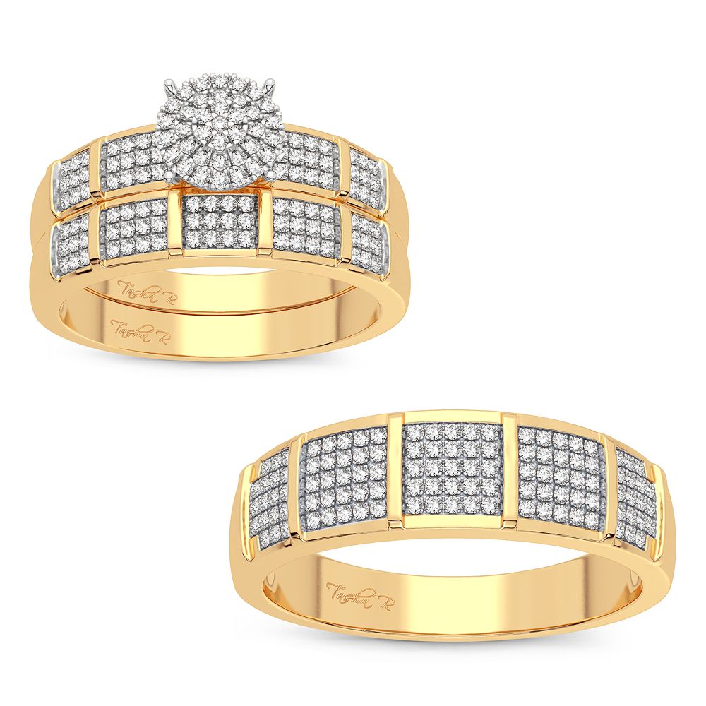 10k Yellow Gold Lab Diamond Trio Set - Womens Jewelry Collection