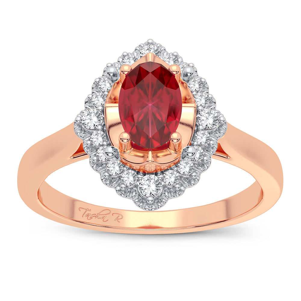 14k Rose Gold Lab Diamond Womens Ring - Timeless Charm