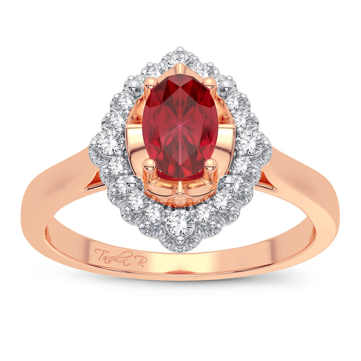 14k Rose Gold Lab Diamond Womens Ring - Timeless Charm